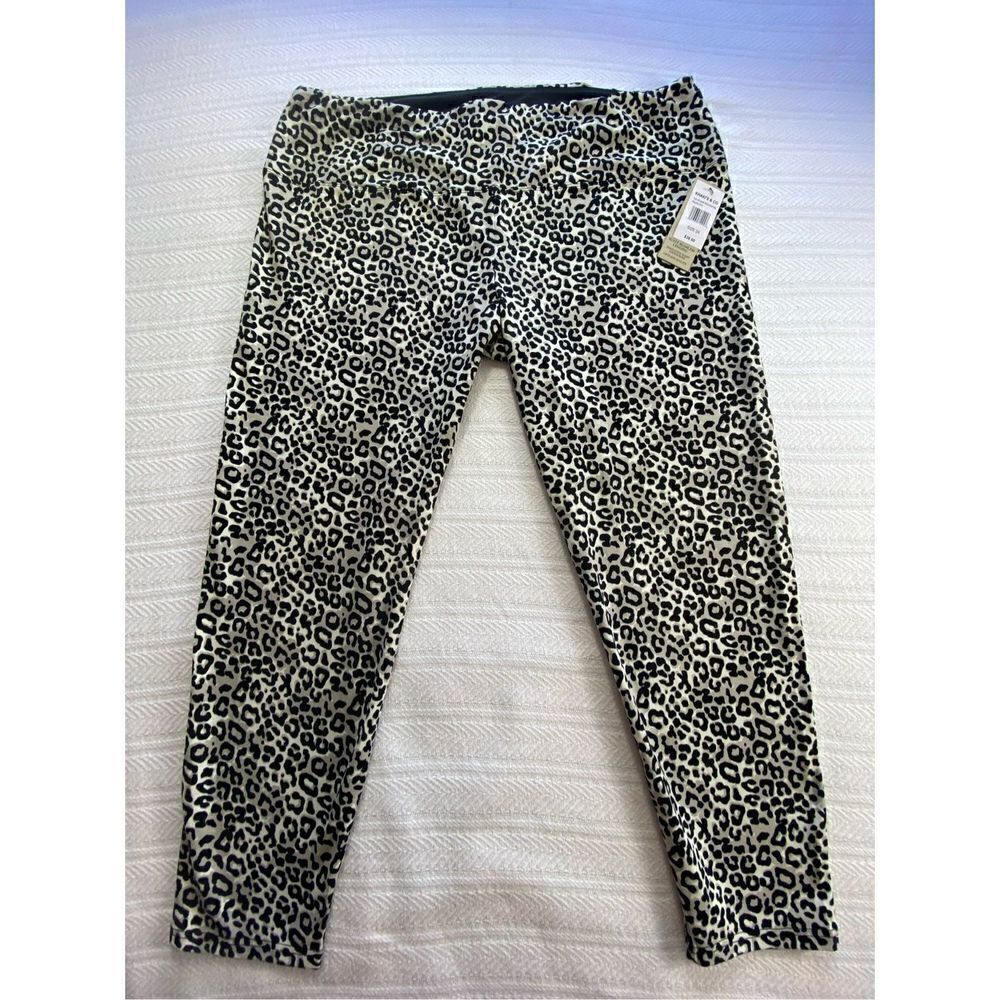 KHAKIS & CO WOMEN’S 3X Plus Suave Leopard Leggings - Black Multi Print - Picture 7 of 9